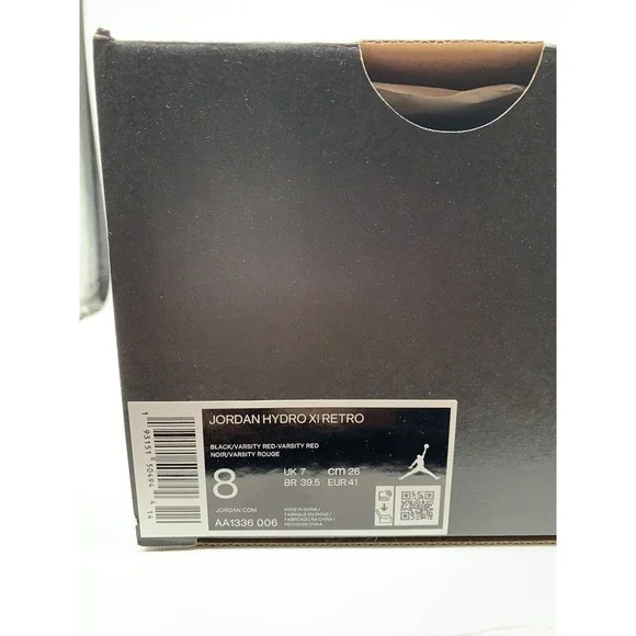 Air Jordan Hydro XI‎ Retro Bred Slides Size 8